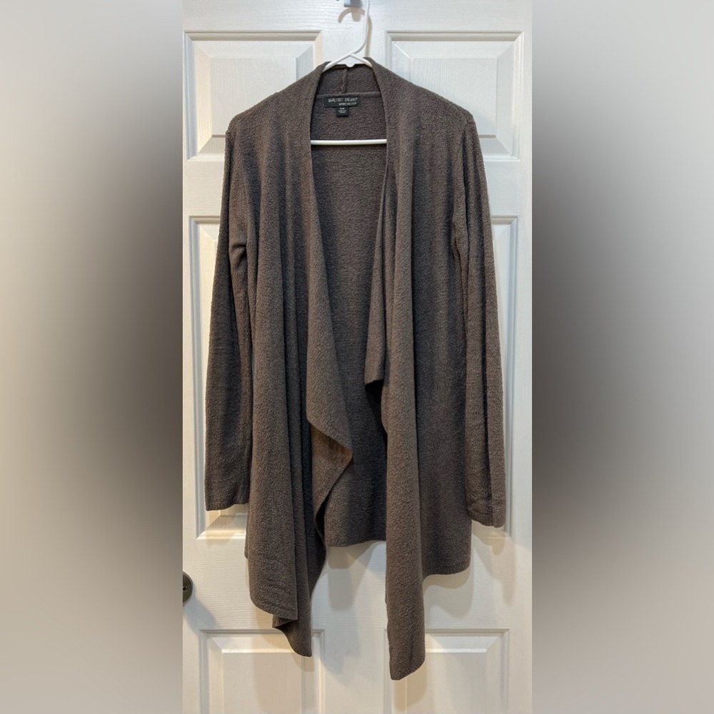 Barefoot Dreams Bamboo Chic Lite Knit Calypso Wrap S/M Taupe Cozy Grandma Cabin